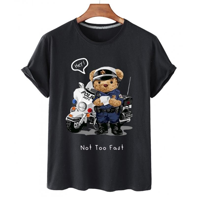 Eco-Friendly Police Officer Bear T-shirt