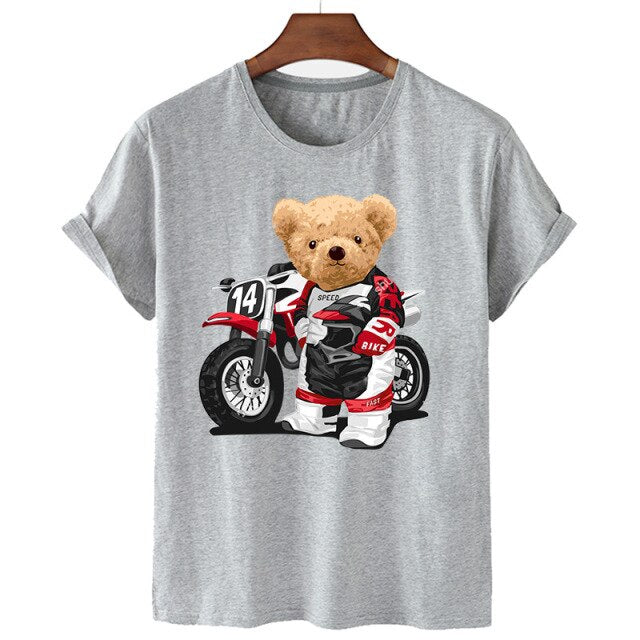 Eco-Friendly Bike Racer Bear T-shirt