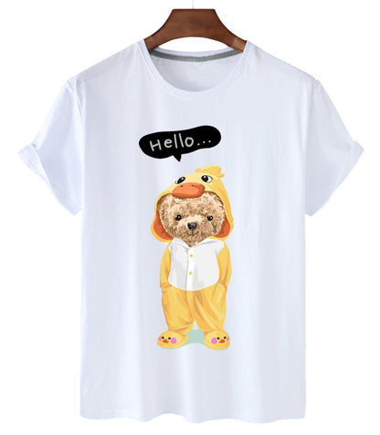 Eco-Friendly Yellow Duck Bear T-shirt