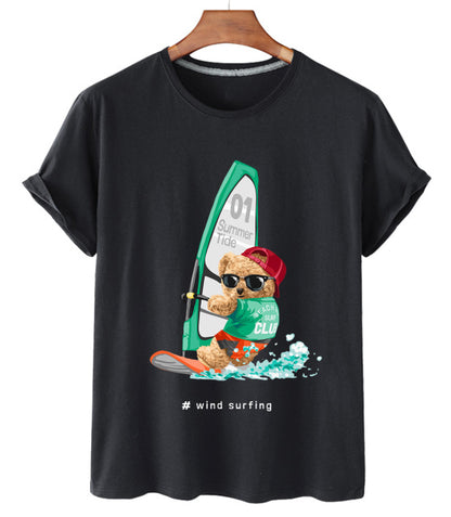 Eco-Friendly Sailing Bear T-shirt