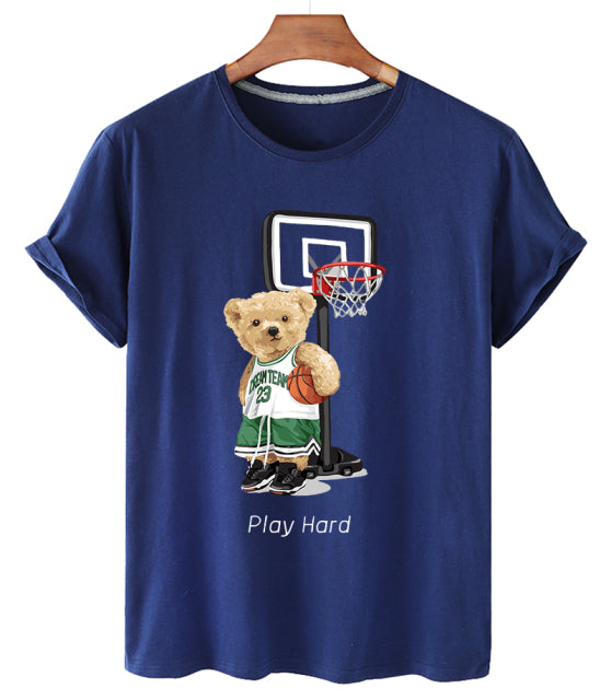 Eco-Friendly Basketball Bear T-shirt
