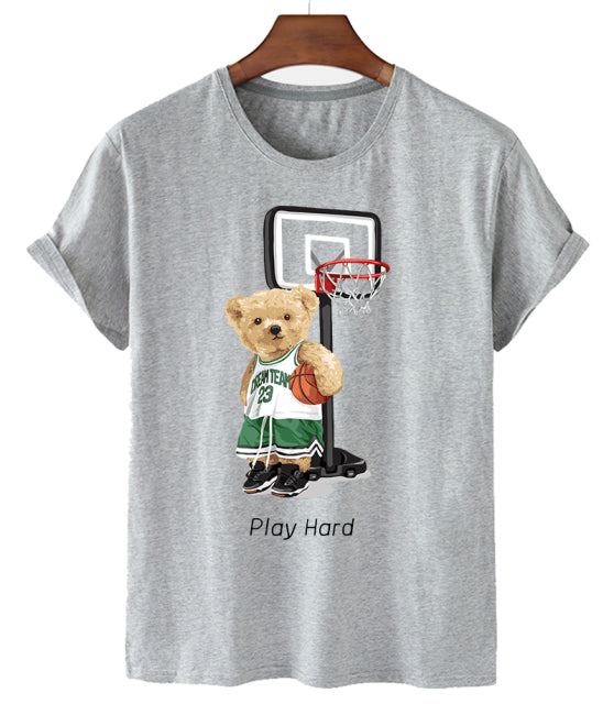Eco-Friendly Basketball Bear T-shirt