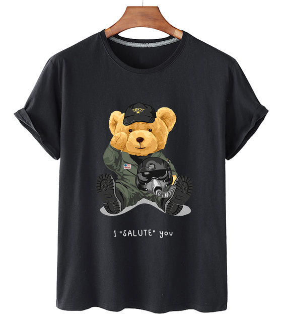 Eco-Friendly Pilot Bear T-shirt