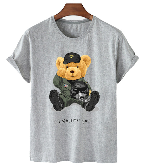 Eco-Friendly Pilot Bear T-shirt