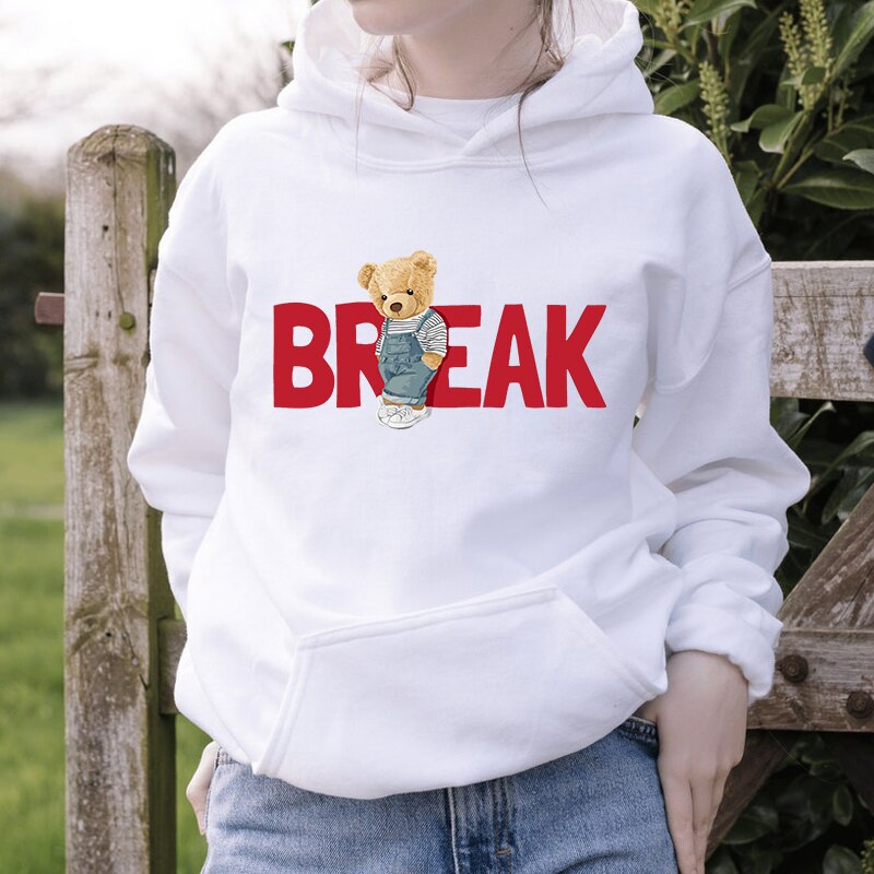 Eco-Friendly Leisure Bear Hoodie