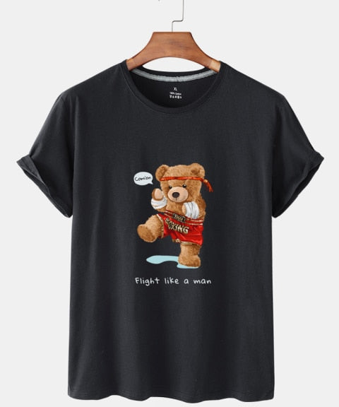 Eco-Friendly Kick Boxer Bear T-shirt
