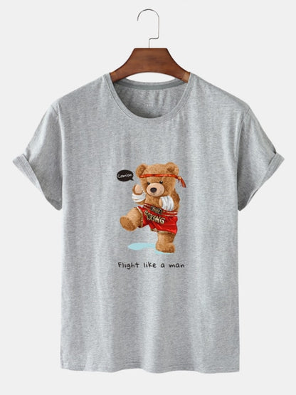 Eco-Friendly Kick Boxer Bear T-shirt