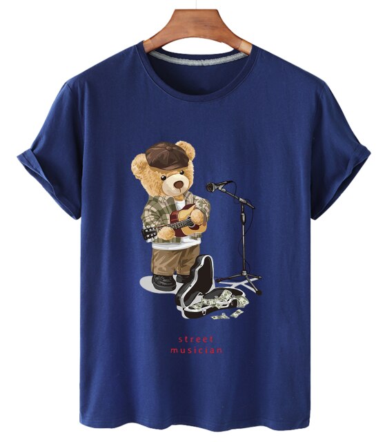 Eco-Friendly Street Singer Bear T-shirt