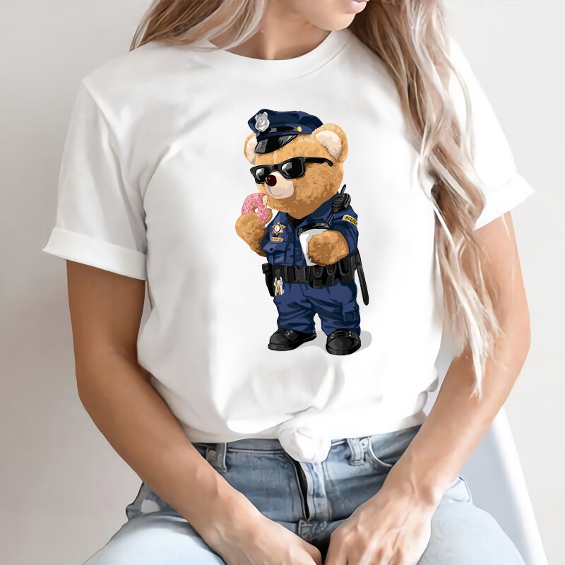 Eco-Friendly Officer Bear T-shirt