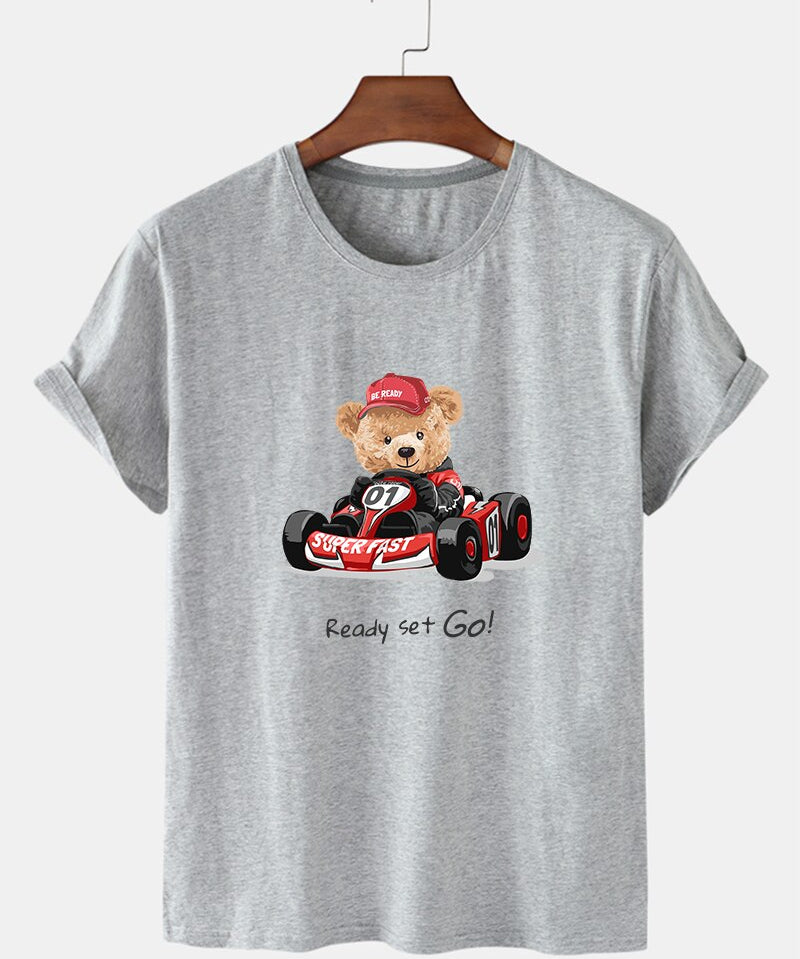Eco-Friendly Karting Bear T-shirt