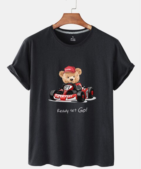 Eco-Friendly Karting Bear T-shirt