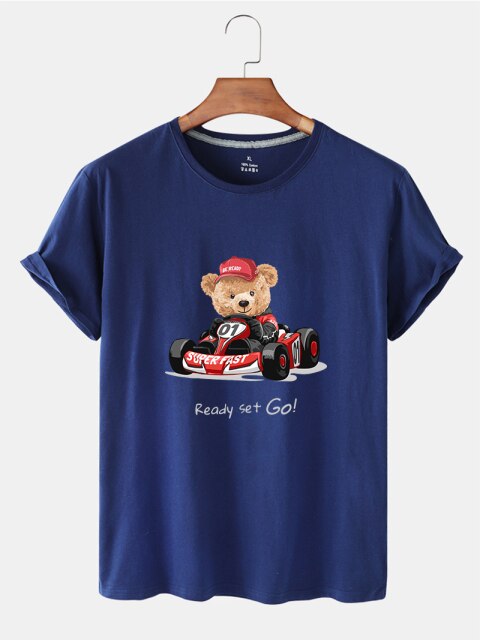 Eco-Friendly Karting Bear T-shirt