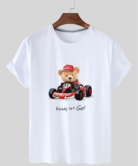 Eco-Friendly Karting Bear T-shirt