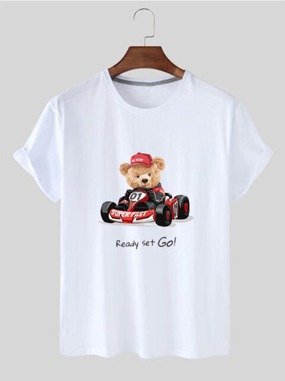 Eco-Friendly Karting Bear T-shirt