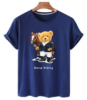 Eco-Friendly Horse Rider Bear T-shirt