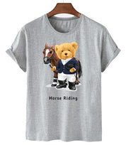 Eco-Friendly Horse Rider Bear T-shirt