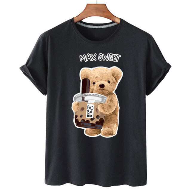 Eco-Friendly Milk Tea Bear T-shirt