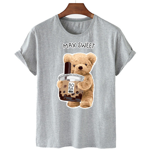 Eco-Friendly Milk Tea Bear T-shirt