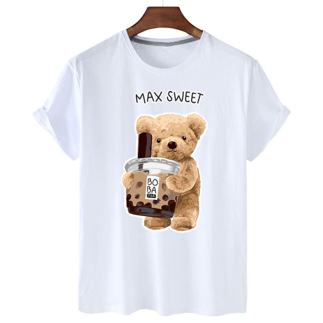Eco-Friendly Milk Tea Bear T-shirt
