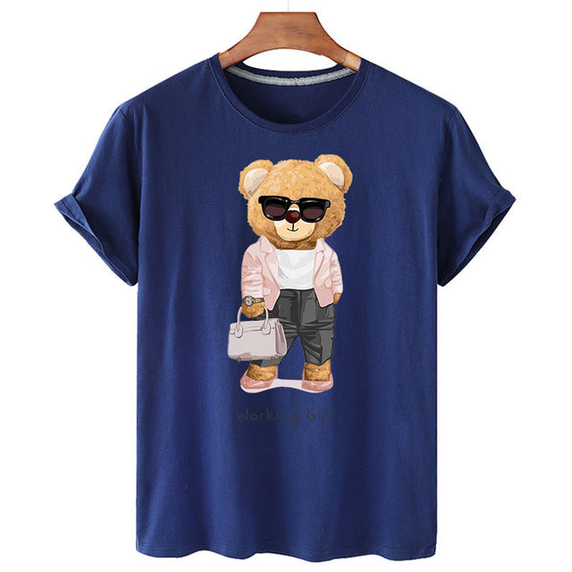 Eco-Friendly Working Girl Bear T-shirt