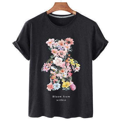 Eco-Friendly Flower Bear T-shirt