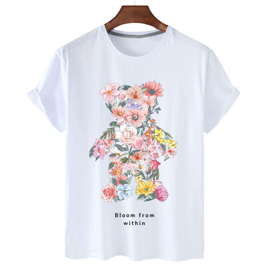 Eco-Friendly Flower Bear T-shirt
