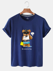 Eco-Friendly Snorkeling Bear T-shirt