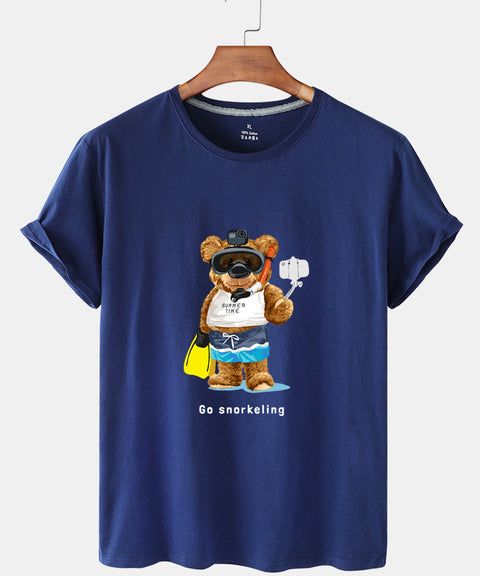 Eco-Friendly Snorkeling Bear T-shirt