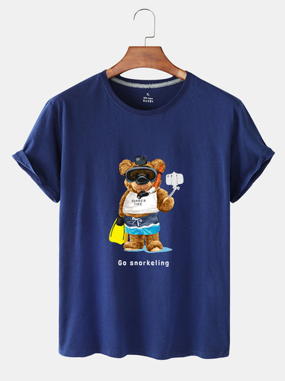 Eco-Friendly Snorkeling Bear T-shirt