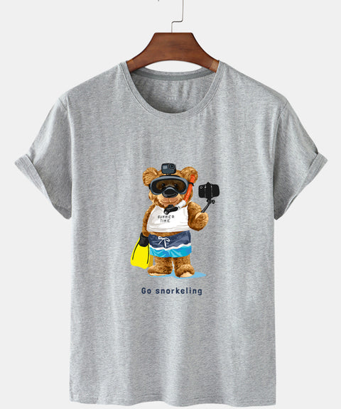 Eco-Friendly Snorkeling Bear T-shirt