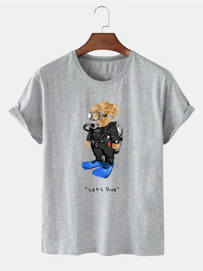 Eco-Friendly Diver Bear T-shirt