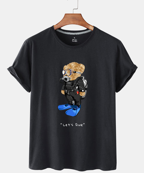 Eco-Friendly Diver Bear T-shirt
