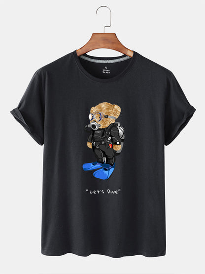 Eco-Friendly Diver Bear T-shirt