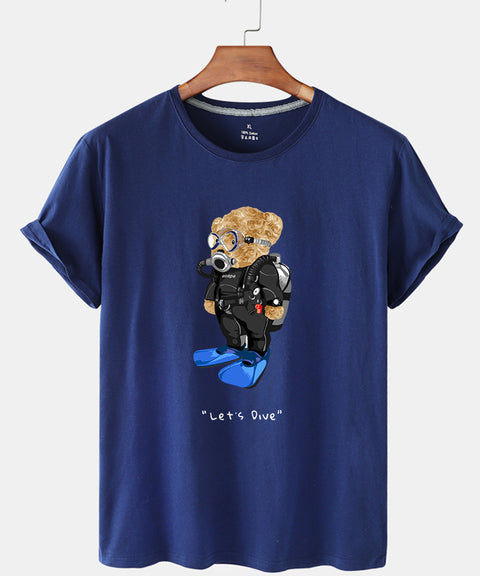 Eco-Friendly Diver Bear T-shirt