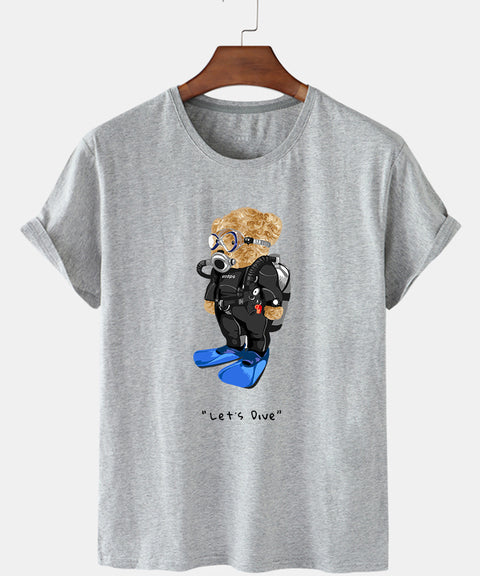Eco-Friendly Diver Bear T-shirt