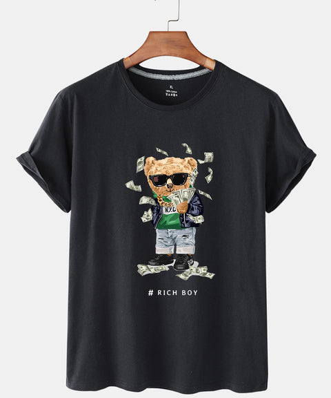 Eco-Friendly Rich Boy Bear T-shirt