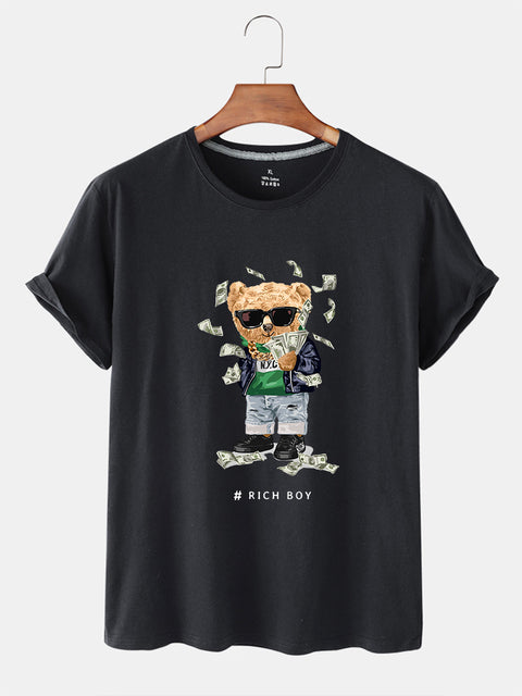 Eco-Friendly Rich Boy Bear T-shirt