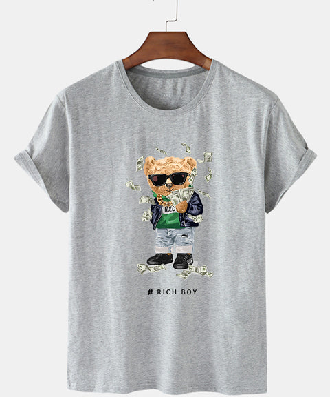 Eco-Friendly Rich Boy Bear T-shirt