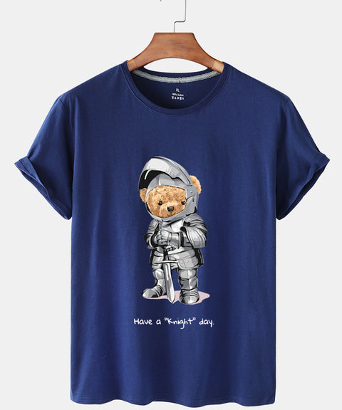 Eco-Friendly Knight Bear T-shirt