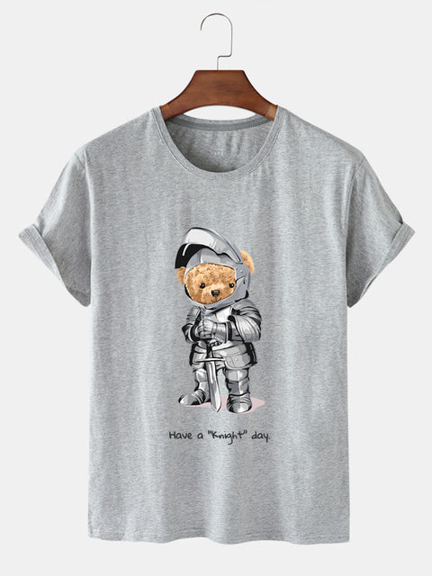 Eco-Friendly Knight Bear T-shirt