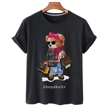 Eco-Friendly Shopaholic Bear T-shirt