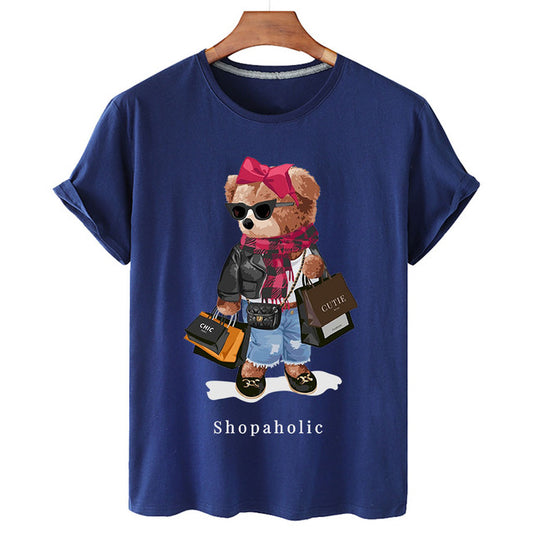 Eco-Friendly Shopaholic Bear T-shirt