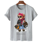 Eco-Friendly Shopaholic Bear T-shirt